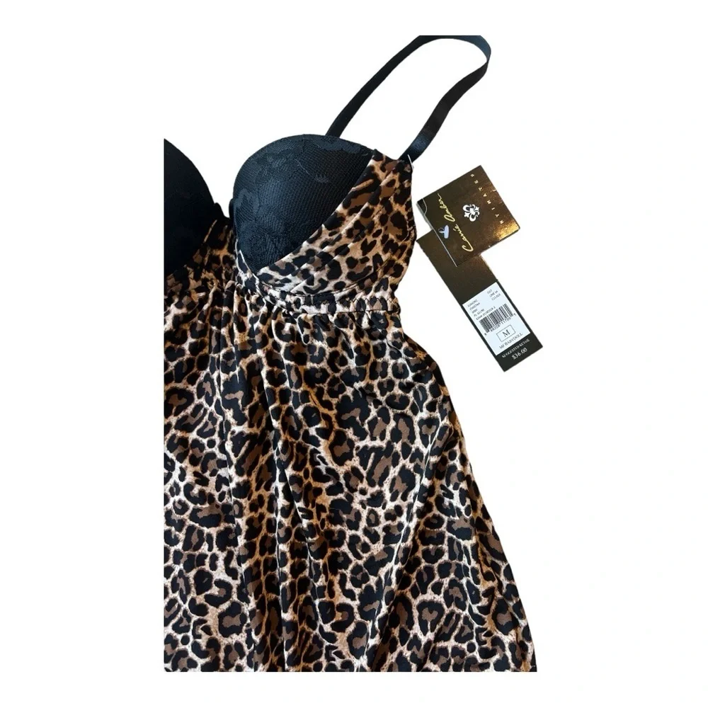 Carrie Amber Intimates Cheetah Print Babydoll size M (juniors) - Picture 7 of 13